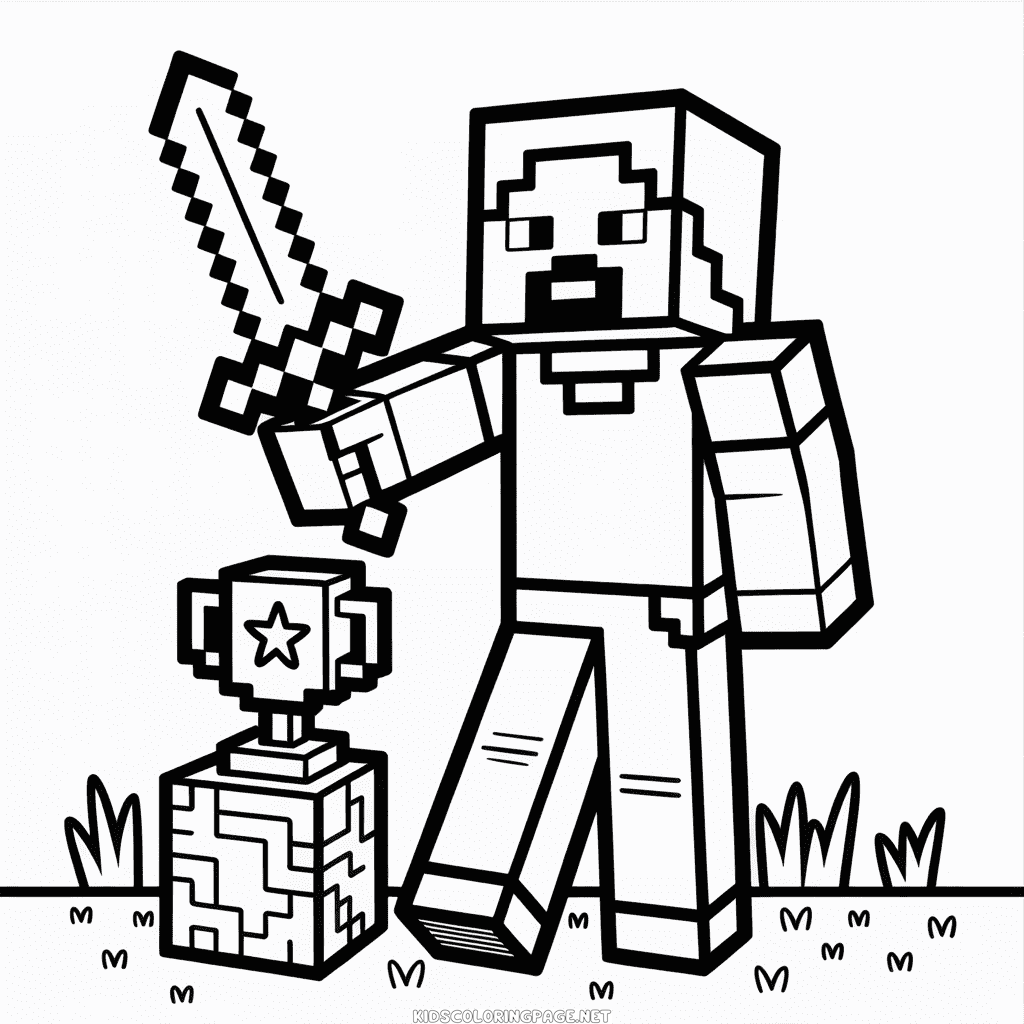 Best Minecraft Coloring Page