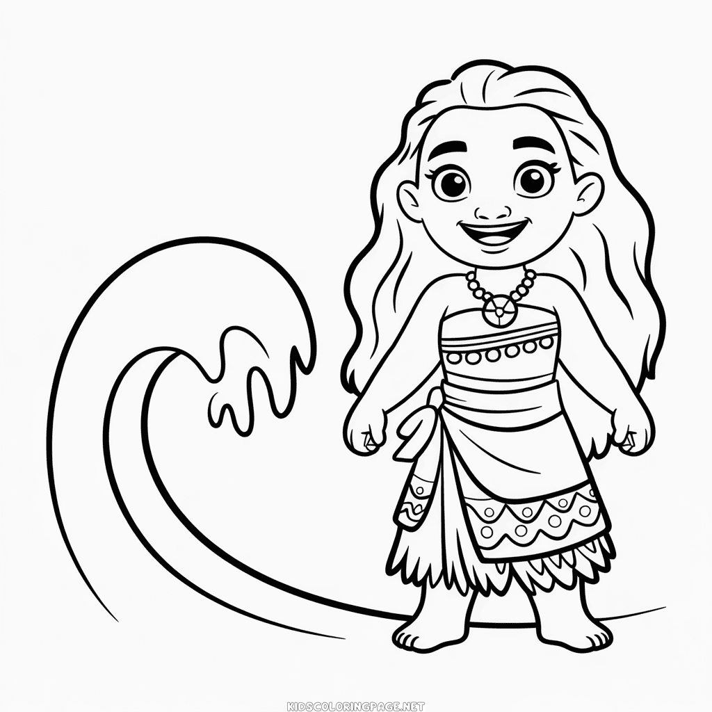 Cartoon Disney Princess Coloring Page