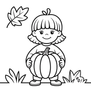 Childrens Fall Coloring Page