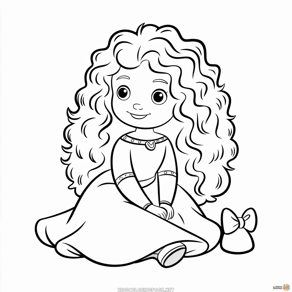 Cute Disney Princess Coloring Page