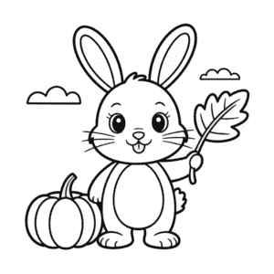 Cute Easy Fall Coloring Page