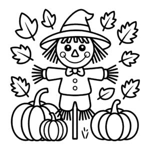 Cute Fall Coloring Page