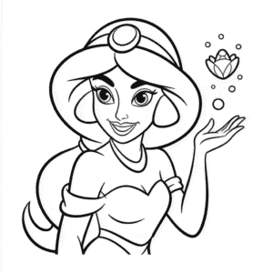 Disney Jasmine Coloring Page