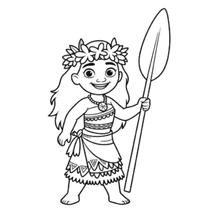 Disney Princess Moana Coloring Page