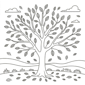 Early Fall Coloring Page