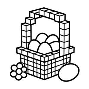 Easter Minecraft Coloring Page