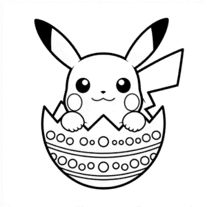 Easter Pikachu Coloring Page