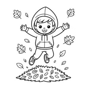 Easy Fall for Kids Coloring Page