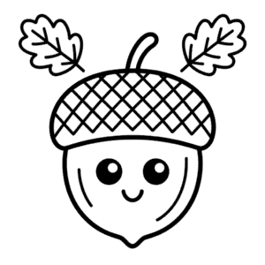 Easy Fall for Preschoolers Coloring Page