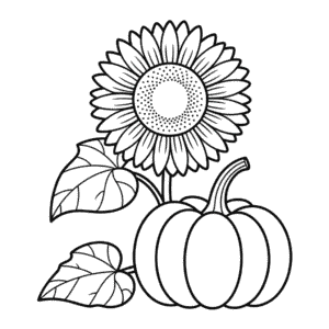 Fall Flower Coloring Page