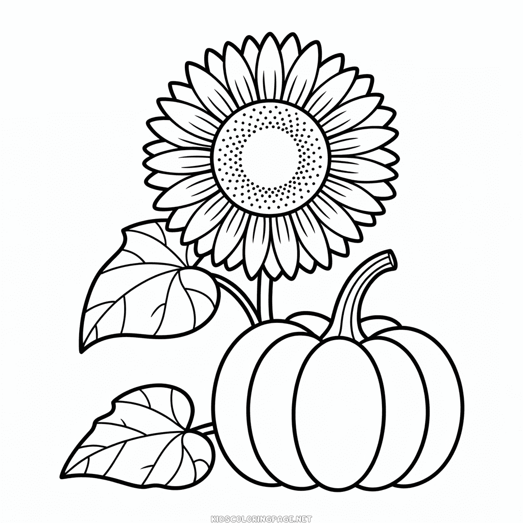 Fall Flower Coloring Page