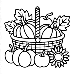 Fall Harvest Coloring Page