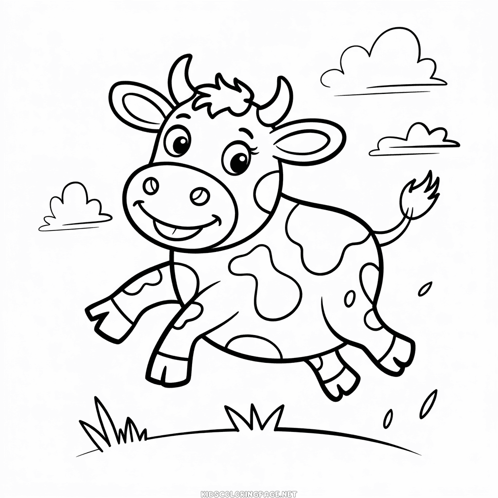 Free Cow Coloring Page