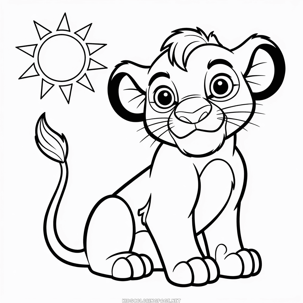 Free Printable The Lion King Coloring Page