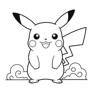 Gigantamax Pikachu Coloring Page