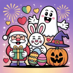 Holidays and Celebrations Coloring Pages