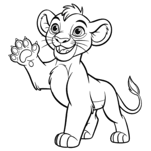 Kiara from The Lion King Coloring Page