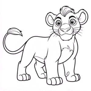Kovu from The Lion King Coloring Page