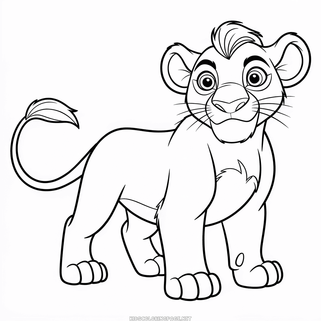 Kovu from The Lion King Coloring Page