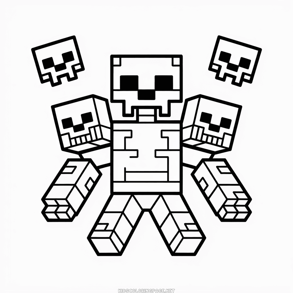 Minecraft Boss Coloring Page