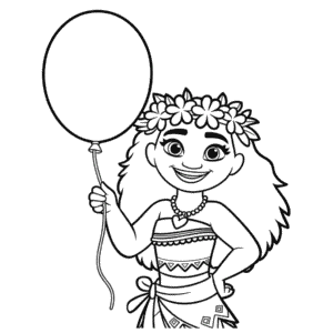 Moana Birthday Coloring Page