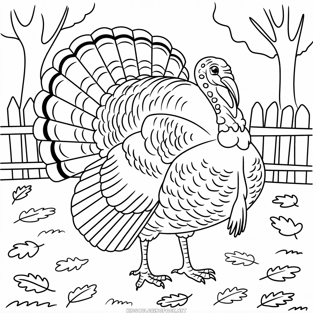Picture of Turkey Coloring Page