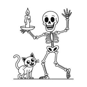 Spooky Adult Halloween Coloring Page