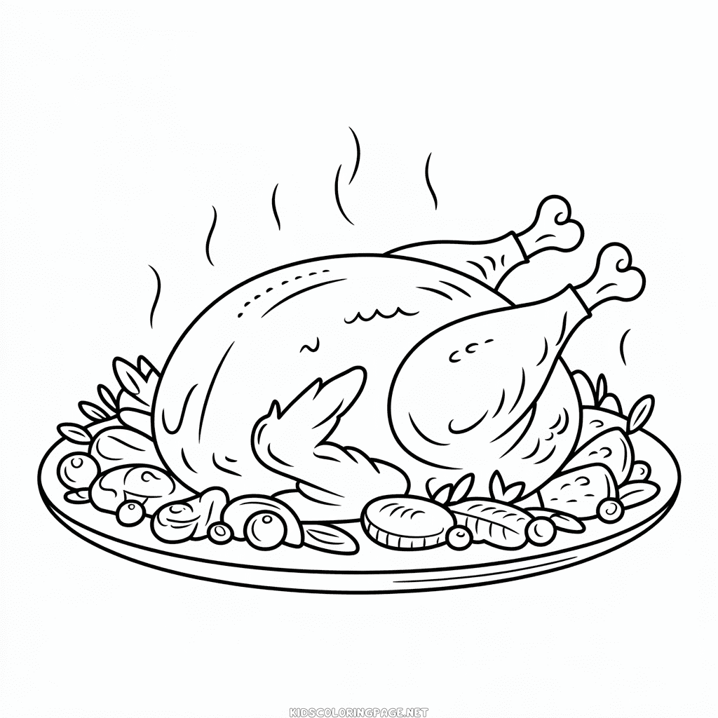 Thanksgiving Turkey Coloring Page