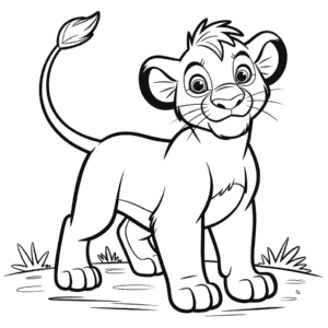 The Lion King for Free Coloring Page