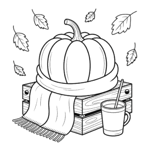 Aesthetic Fall Coloring Page