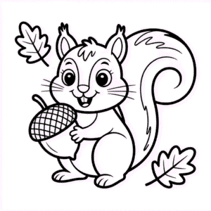 Animal Fall Coloring Page