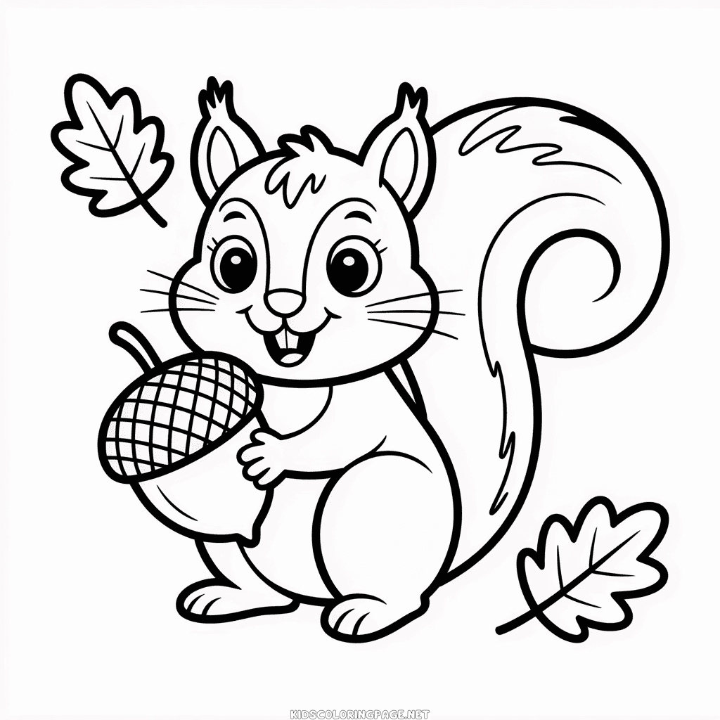 Animal Fall Coloring Page