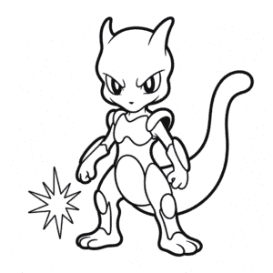 Armored MewTwo Coloring Page