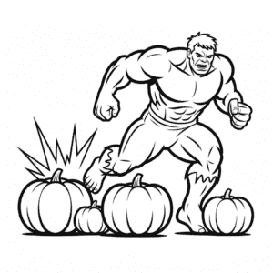 Avenger Halloween Coloring Page
