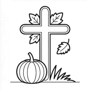 Christian Fall Coloring Page