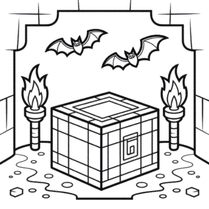 Dungeon Minecraft Coloring Page