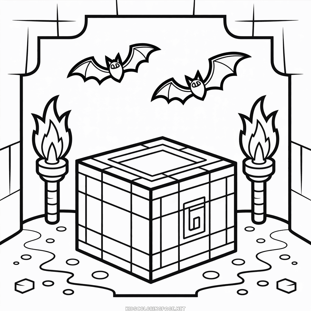 Dungeon Minecraft Coloring Page