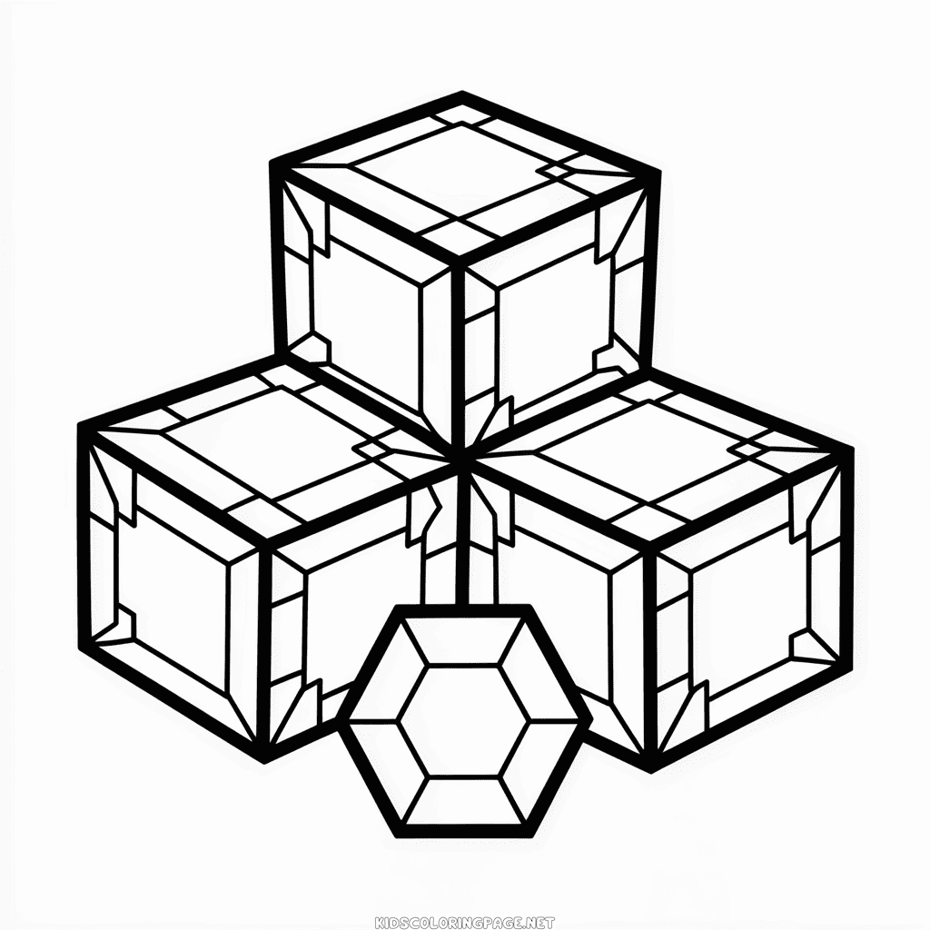 Emerald Minecraft Coloring Page