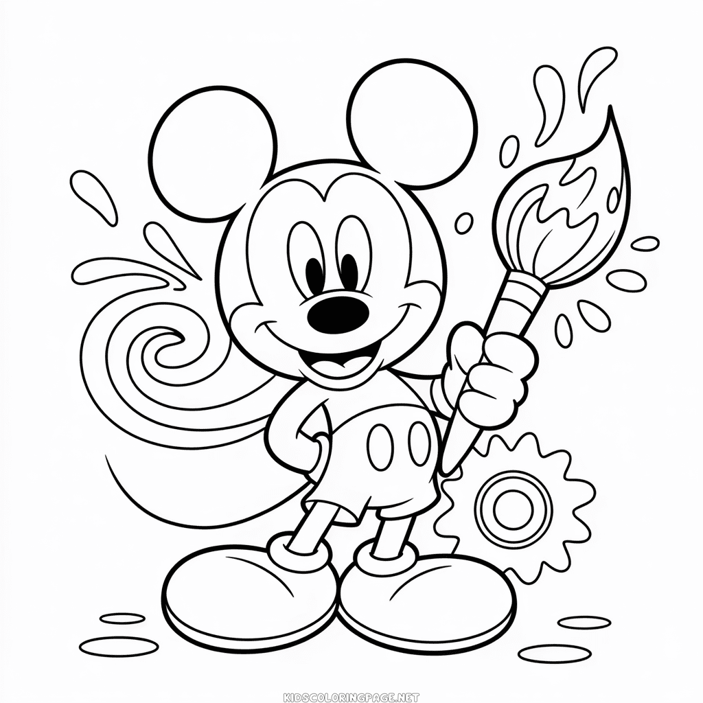 Epic Mickey Coloring Page