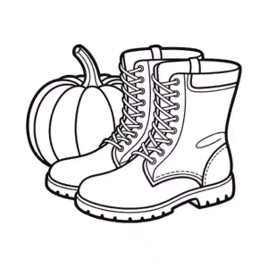 Fall Clothes Coloring Page