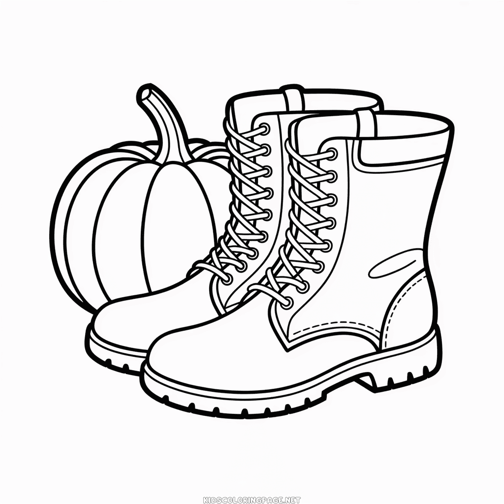 Fall Clothes Coloring Page