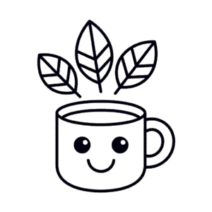 Fall Coffee Coloring Page