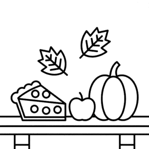 Fall Food Coloring Page