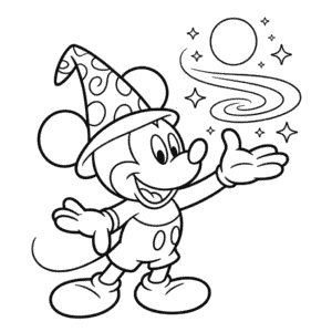 Fantasia Mickey Mouse Coloring Page