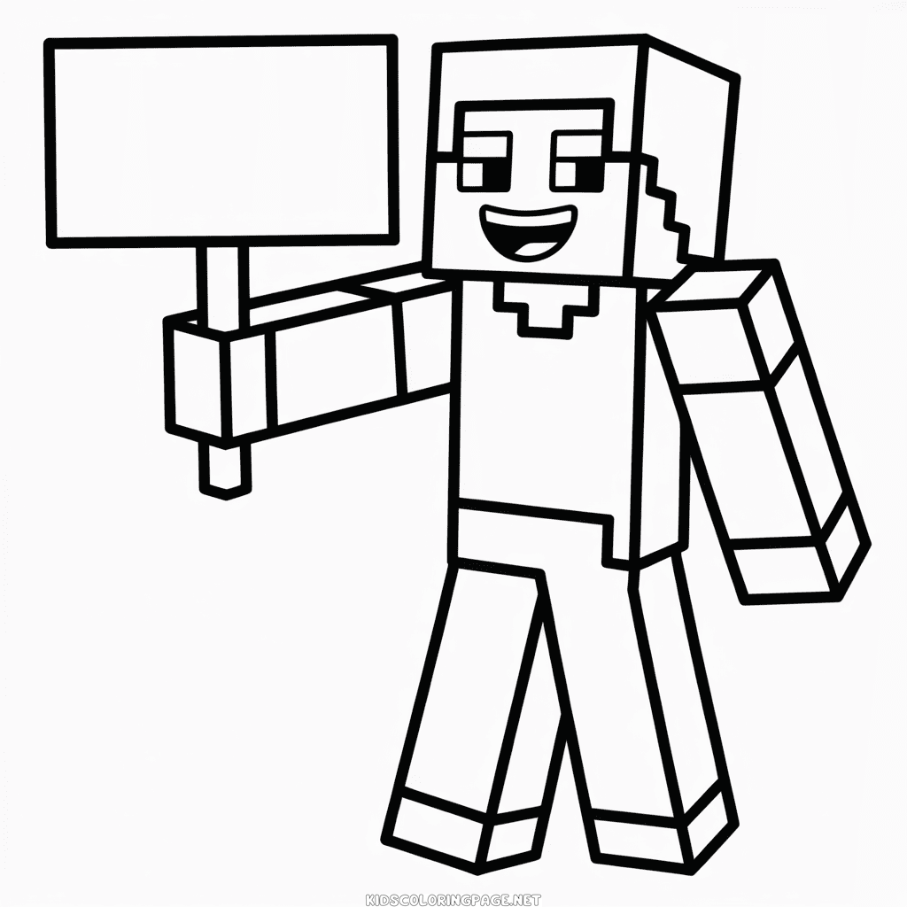 Free Minecraft Coloring Page