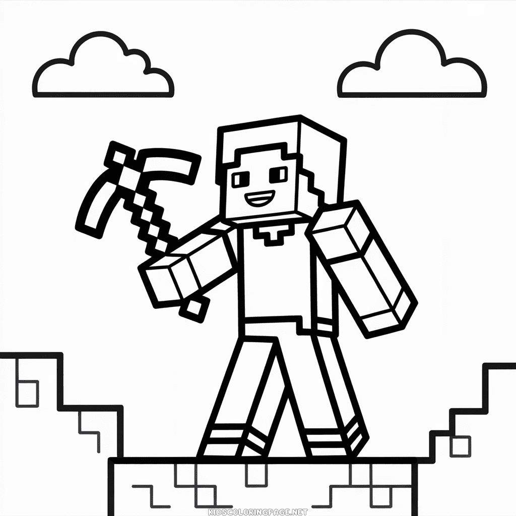 Free Printable Minecraft Coloring Page