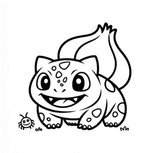 Funny Bulbasaur Coloring Page