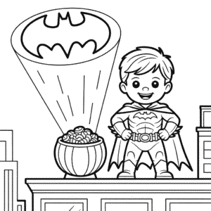 Halloween Batman Coloring Page