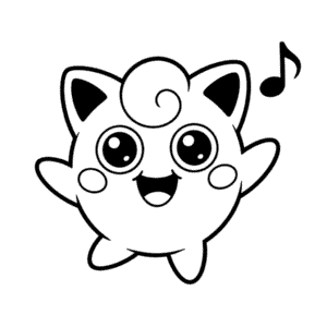 Happy Jigglypuff Coloring Page