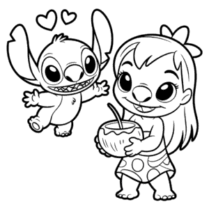 Lilo and Stitch Coloring Page